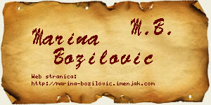 Marina Božilović vizit kartica